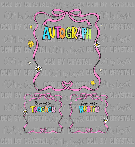 Last Day of School Autographs DTF Transfer Sublimation Transfer