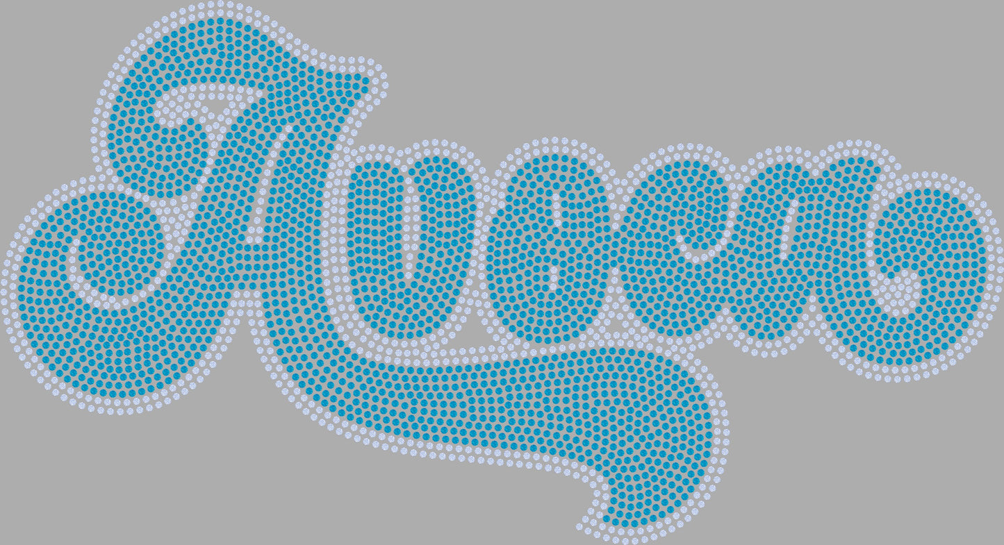 Avoca 2-Color Approximately 11" wide Spangle Transfer