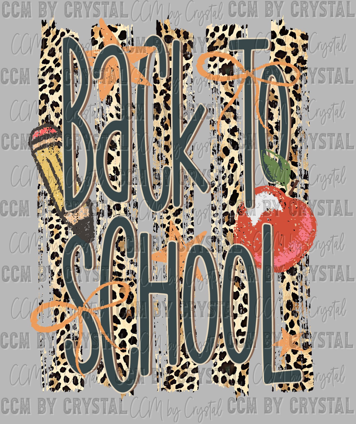 Leopard Back to School Ready to Press DTF Transfers Sublimation Transfers