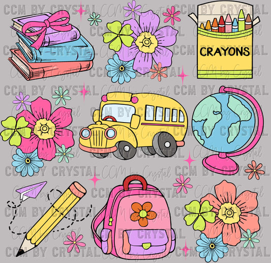 Back to School Teacher Coquette Ready to Press Transfer DTF Transfer Sublimation Transfer