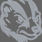 Badger Face 1-Color Approximately 11" wide Spangle Transfer