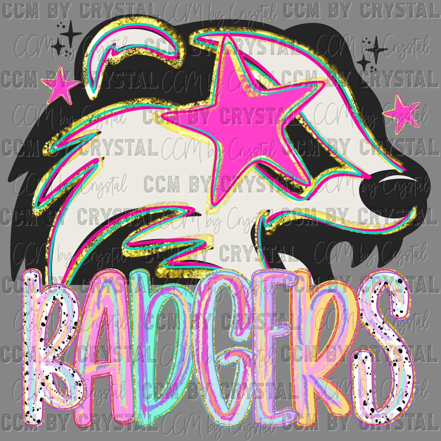 Badgers Pastel Ready to Press DTF Transfers