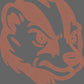 Badger Face 1-Color Approximately 11" wide Spangle Transfer