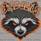 Badgers Mascot Ready to Press Transfer DTF Transfer Sublimation Transfer