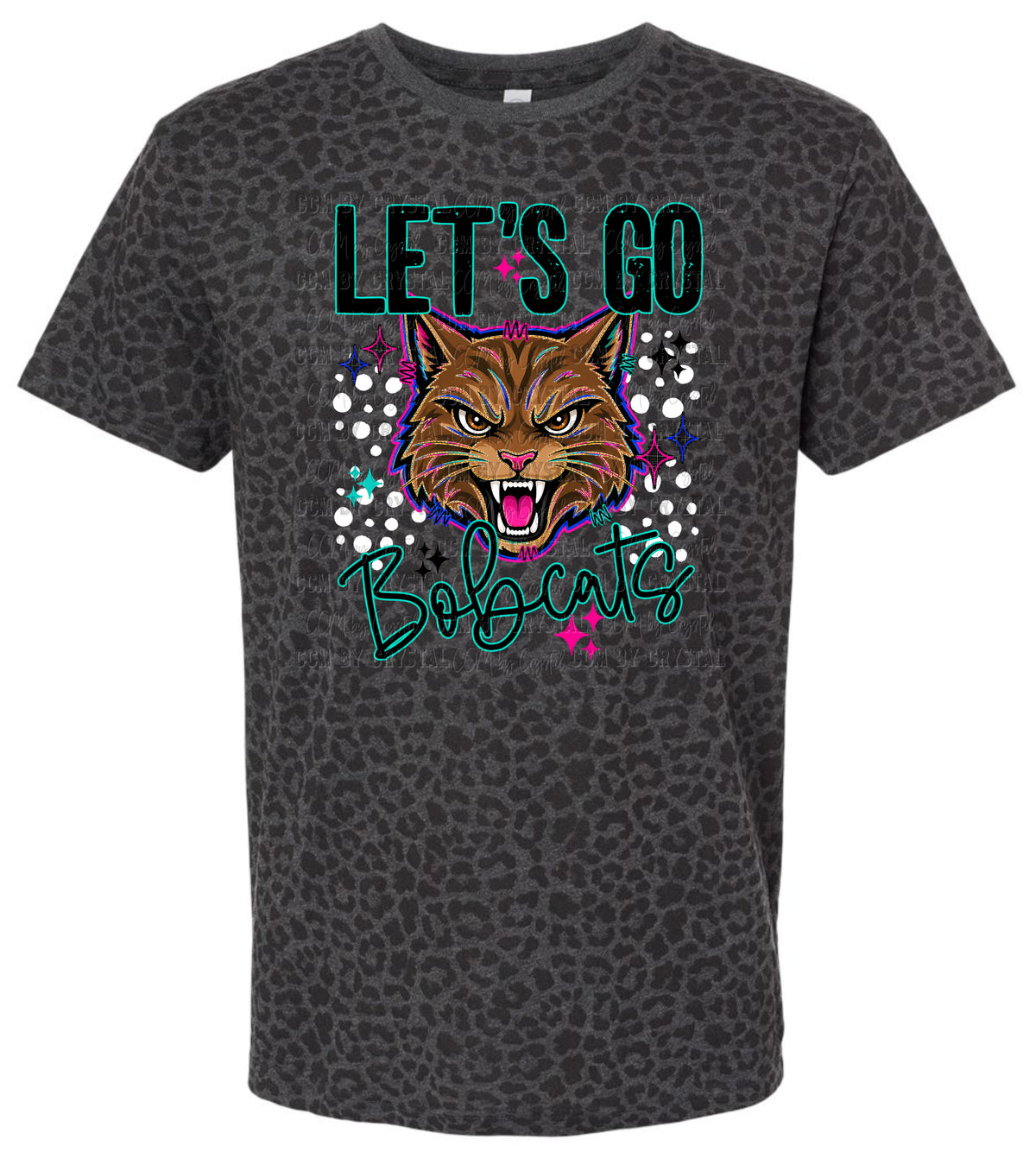 Let's Go Bobcats Leopard T Shirt