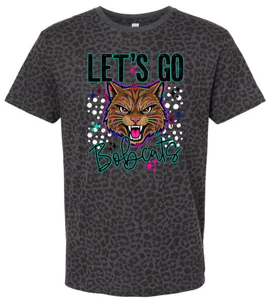 Let's Go Bobcats Leopard T Shirt