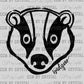 Badgers Doodle Ready to Press Transfer DTF Transfer Sublimation Transfer