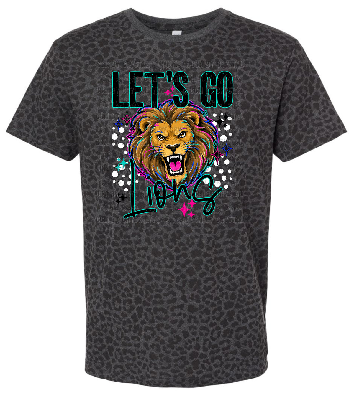Let's Go Lions Leopard T Shirt