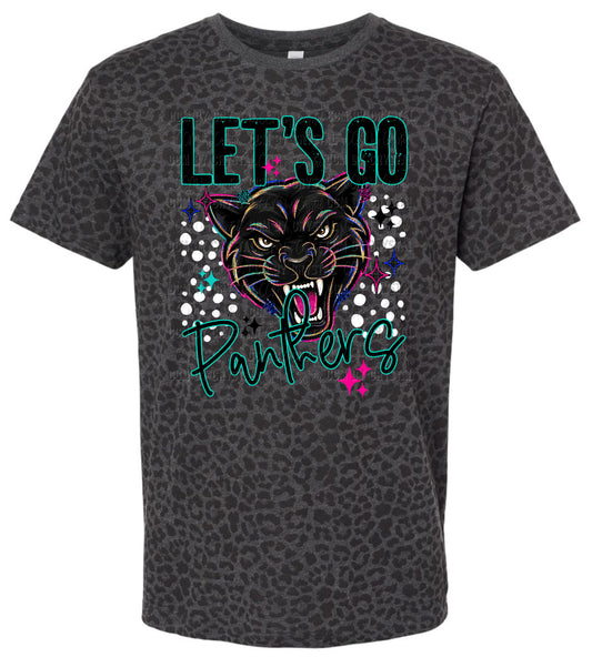 Let's Go Panthers Leopard T Shirt