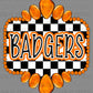 Badgers Orange Concho Ready to Press Transfer DTF Transfer Sublimation Transfer