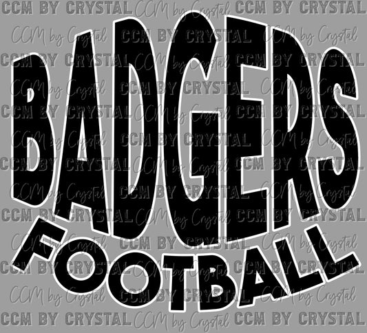 Badgers Football Ready to Press Transfer DTF Transfer Sublimation Transfer