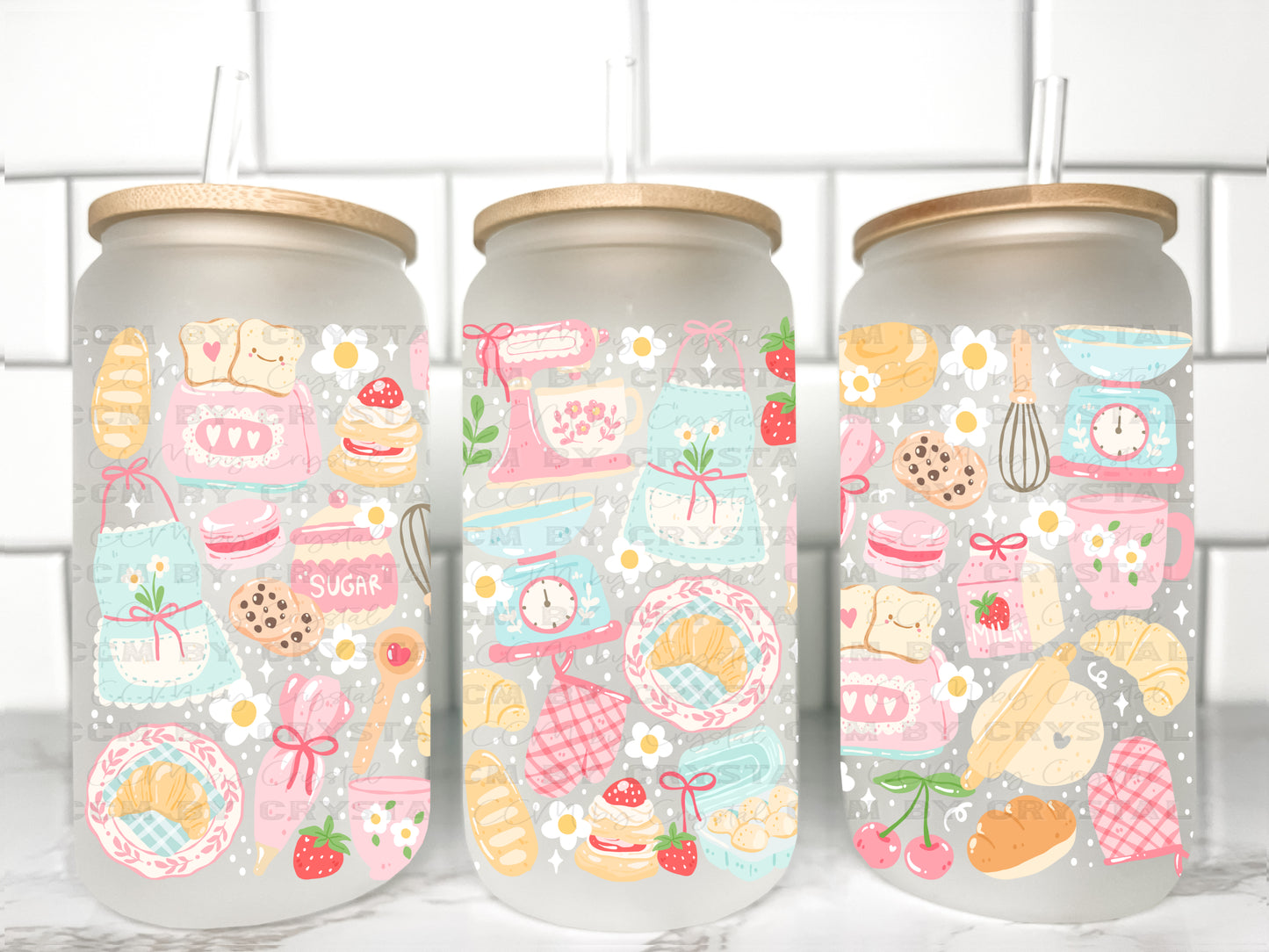 Baking UV Transfer 16oz Libby Glass Can Wrap Ready to Apply