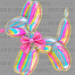 Colorful Balloon Dog Ready to Press Transfer DTF Transfer Sublimation Transfer