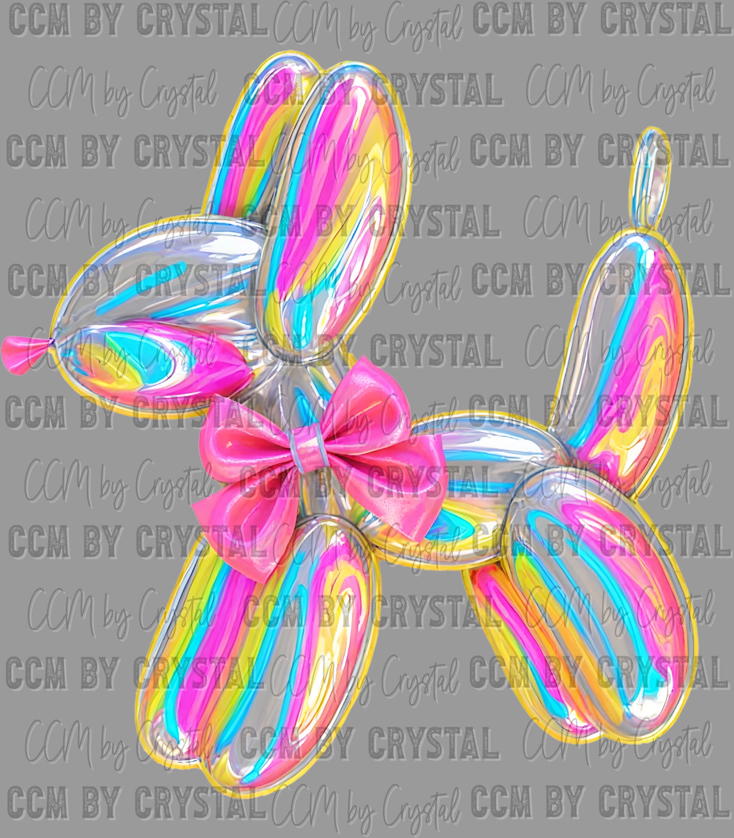Colorful Balloon Dog Ready to Press Transfer DTF Transfer Sublimation Transfer