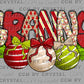 Christmas Ornaments Granny Ready to Press Transfer DTF Transfer Sublimation Transfer
