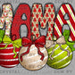 Christmas Ornaments Mama Ready to Press Transfer DTF Transfer Sublimation Transfer