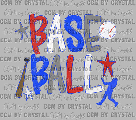 Baseball Ready to Press Instant Peel DTF Transfers Sublimation Transfers