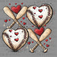 Baseball Xoxo Valentines Day Ready to Press Transfer DTF Transfer Sublimation Transfer