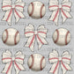 Coquette Bow Baseball Ready to Press Transfer DTF Transfer Sublimation Transfer