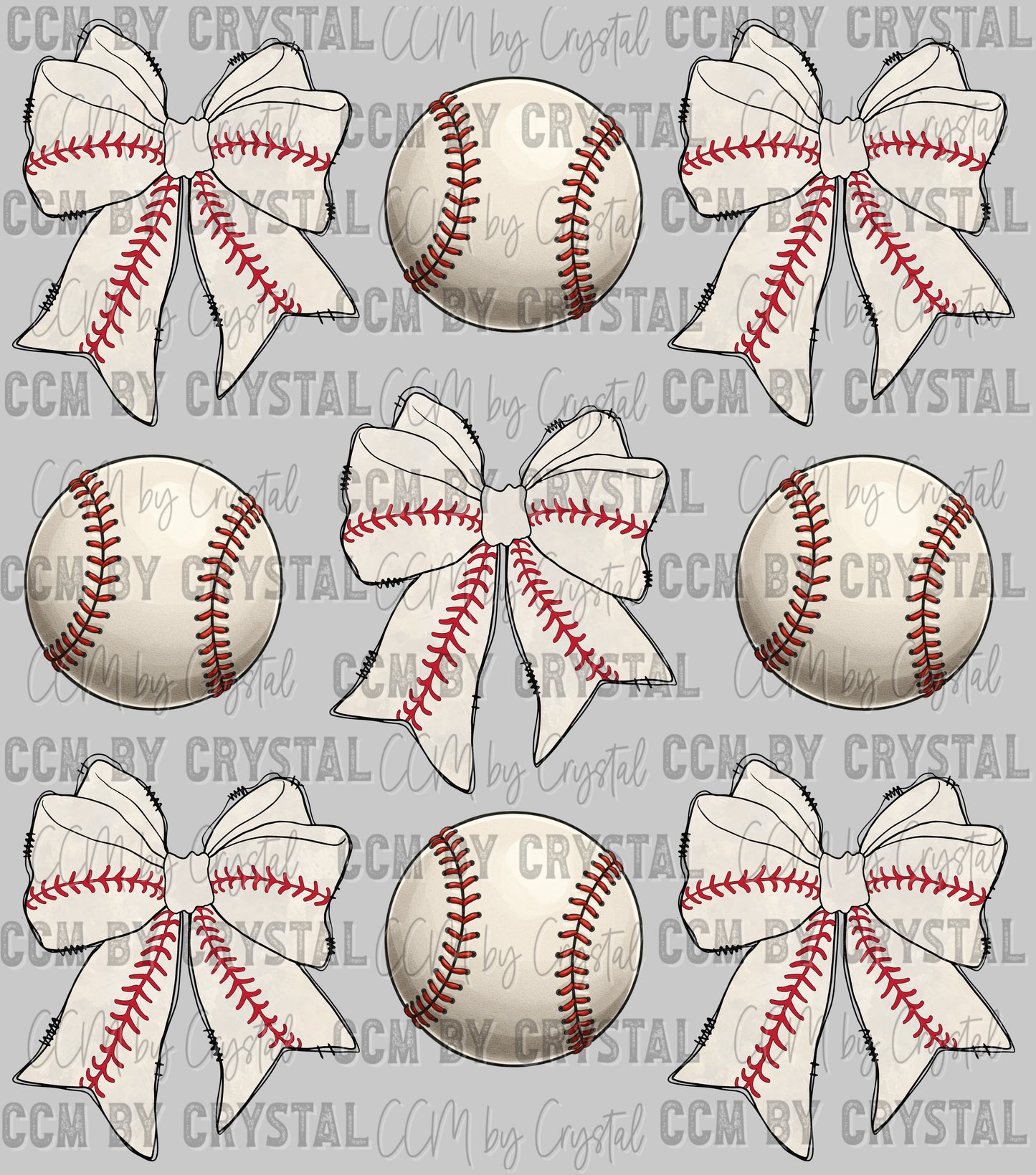 Coquette Bow Baseball Ready to Press Transfer DTF Transfer Sublimation Transfer