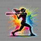 Colorful Softball UV DTF Transfer Sticker UV Transfer Ready to Apply