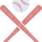 Baseball Softball Bats 11" Spangle Transfer Bling Ready to Press Transfer Sparkle Transfer