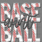 Baseball Aunt Faux Embroidery Ready to Press Transfer DTF Transfer Sublimation Transfer