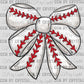 Baseball Bow Ready to Press Transfer DTF Transfer Sublimation Transfer