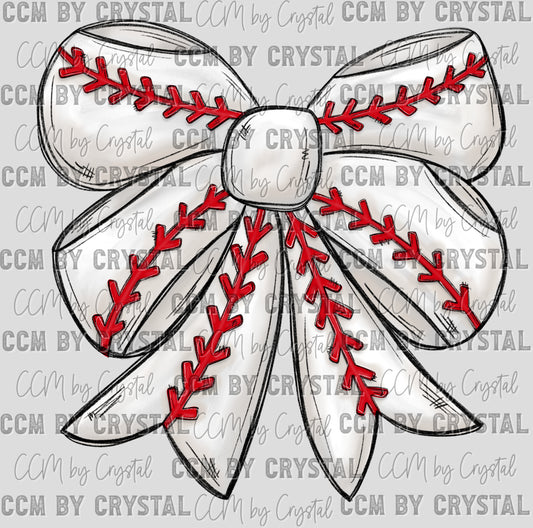 Baseball Bow Ready to Press Transfer DTF Transfer Sublimation Transfer