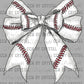 Baseball Bow Ready to Press Transfer DTF Transfer Sublimation Transfer