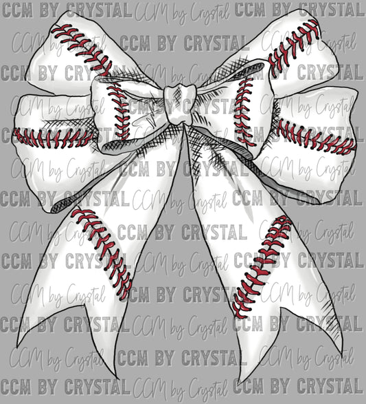 Baseball Bow Ready to Press Transfer DTF Transfer Sublimation Transfer