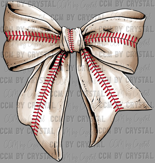 Baseball Bow Ready to Press Transfer DTF Transfer Sublimation Transfer