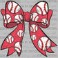 Baseball Bow Ready to Press Transfer DTF Transfer Sublimation Transfer