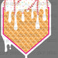 Baseball Ice-cream Cone Ready to Press Transfer DTF Transfer