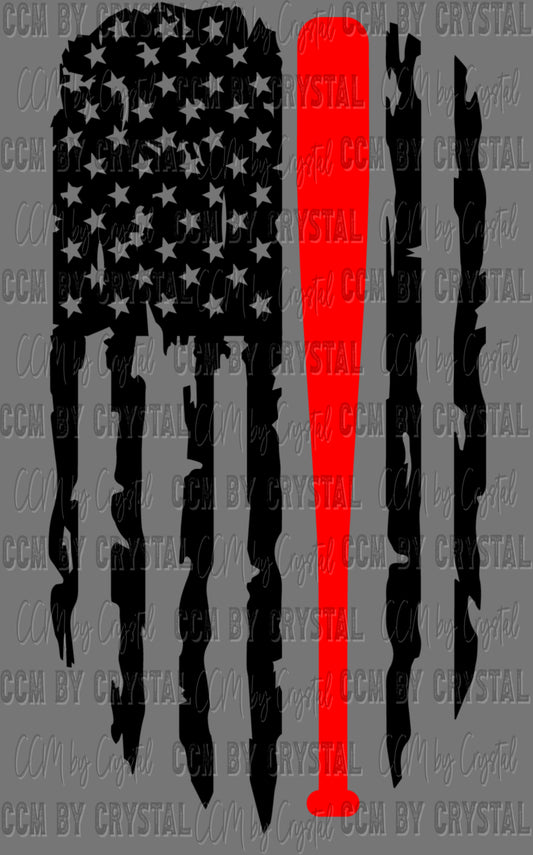 Baseball Bat Flag Ready to Press Transfer DTF Transfer Sublimation Transfer