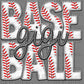 Baseball Gigi Faux Embroidery Ready to Press Transfer DTF Transfer Sublimation Transfer