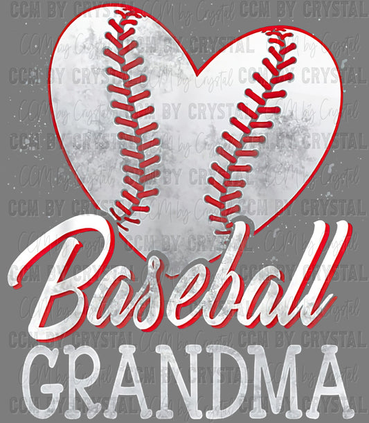 Baseball Grandma Ready to Press Instant Peel DTF Transfers