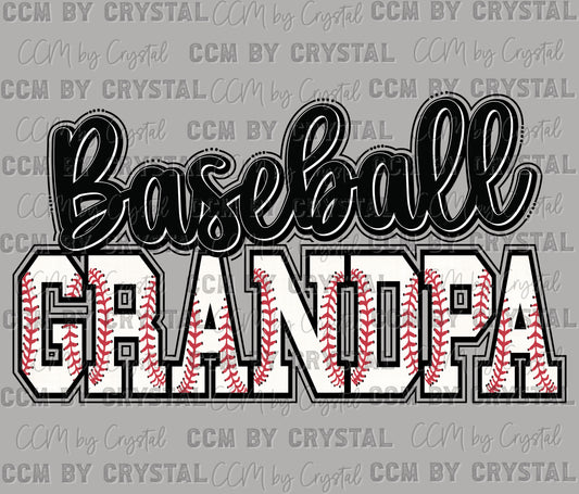 Baseball Grandpa Ready to Press Transfer DTF Transfer Sublimation Transfer