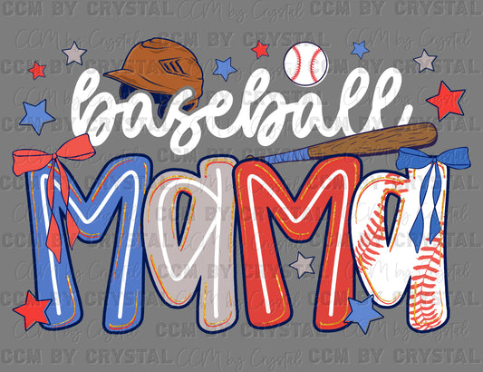 Baseball Mama Ready to Press Instant Peel DTF Transfers