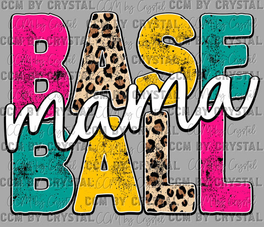Baseball Mama Ready to Press Transfer DTF Transfer Sublimation Transfer