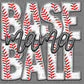 Baseball Mama Faux Embroidery Ready to Press Transfer DTF Transfer Sublimation Transfer