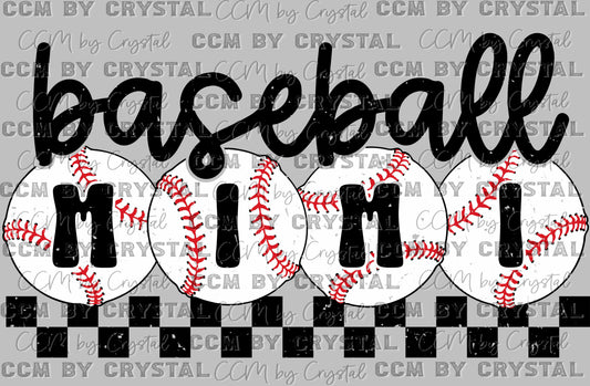 Baseball Mimi Ready to Press DTF Transfer Sublimation Transfer
