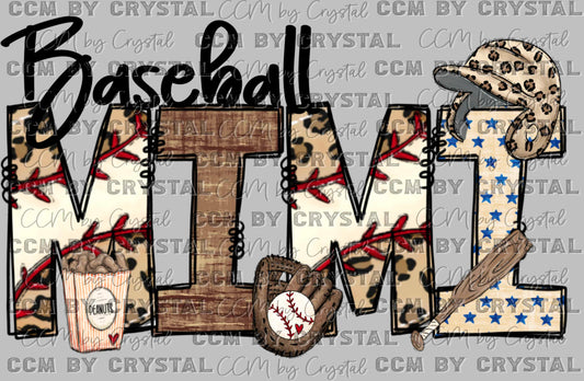 Baseball Mimi Ready to Press DTF Transfer Sublimation Transfer