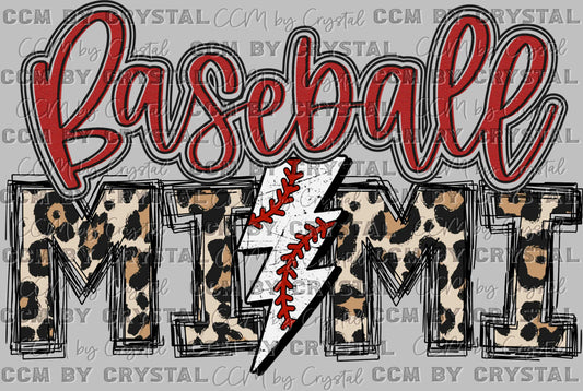 Baseball Mimi Ready to Press DTF Transfer Sublimation Transfer