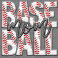 Baseball Mom Faux Embroidery Ready to Press Transfer DTF Transfer Sublimation Transfer