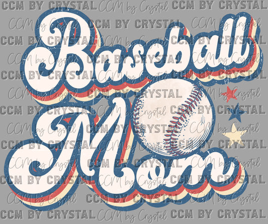 Baseball Mom Ready to Press Transfer DTF Transfer Sublimation Transfer
