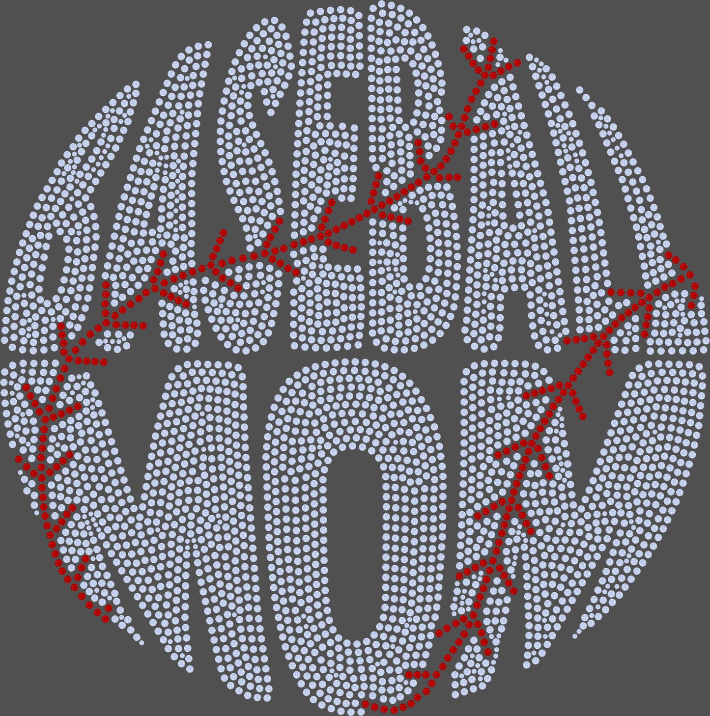 Baseball Mom 11" Spangle Transfer Bling Ready to Press Transfer Sparkle Transfer