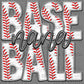 Baseball Nana Faux Embroidery Ready to Press Transfer DTF Transfer Sublimation Transfer