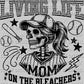 Living Life on the Bleachers Baseball Softball Mom Skellie Skeleton Ready to Press DTF Transfer Sublimation Transfer