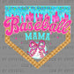 Baseball Mama Drip Ice Cream Ready to Press Transfer DTF Transfer Sublimation Transfer